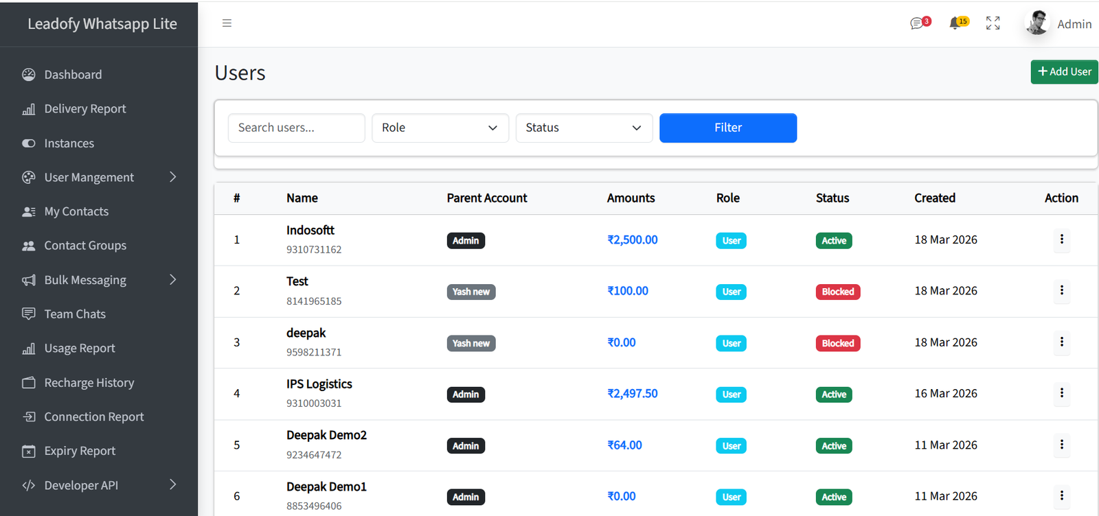 WhatsApp SaaS Panel 3